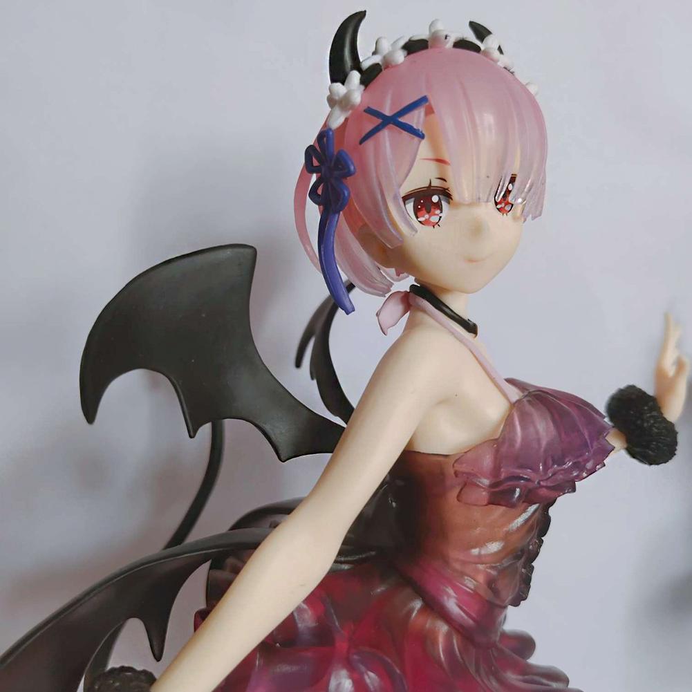 Anime Rem Figur Re Ram Engel Teufel Stehend Action Modell Spielzeug Erwachsene Sammlung Schreibtisch Dekorationen Halloween Puppe Geschenk PVC 0 und Kinderfreundlich