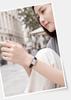 Gedi Women's Gold Square Retro Roman Numeral Leather Strap Quartz Watch – Artistic Daily Gift
