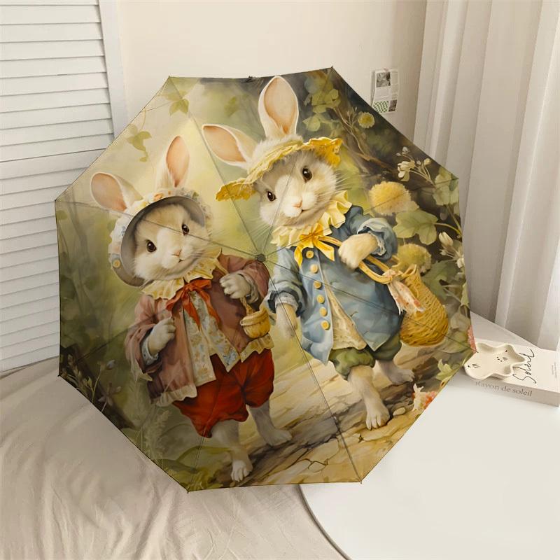 

1PC Rabbit Bunny Umbrella-8-Rib Reinforced, Automatic Open, Lightweight & Durable, Cute Fashion Accessory for Outdoor-P117
