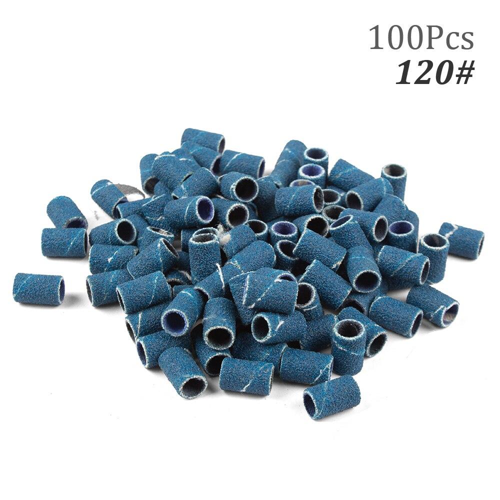 100pcs Nail Drill Bits Sanding Bands for Nail Drill File Grinder Sander Band Set for Acrylic Nails Gel Removing Pedicure Tool