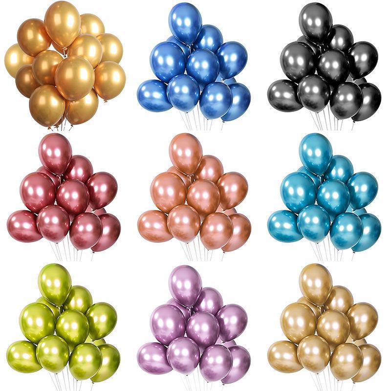 12-Inch 30-Piece Matte Macaron & Metallic Multicolor Balloon Set for Wedding Arch Decor
