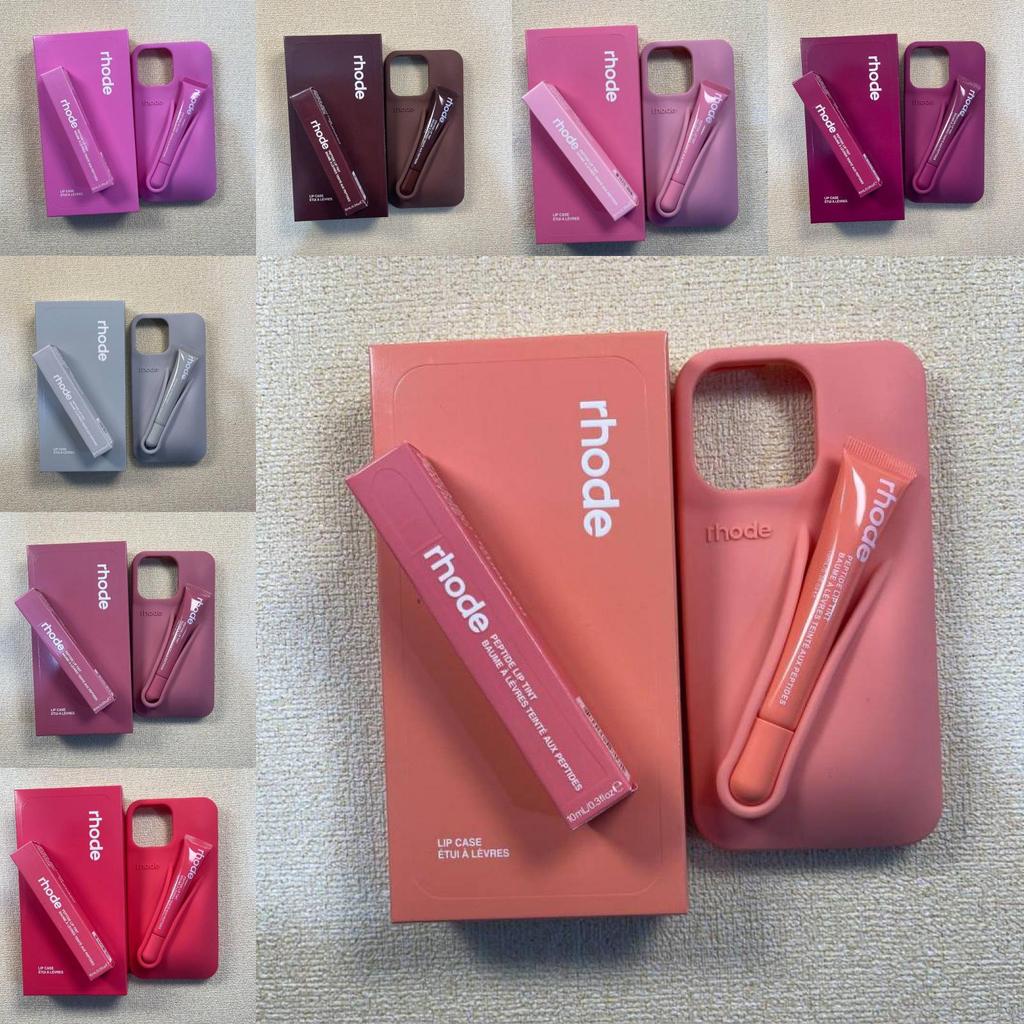 For Iphone15 Rhode Lip Gloss Silicone Soft Case With Shockproof For Cute Girls