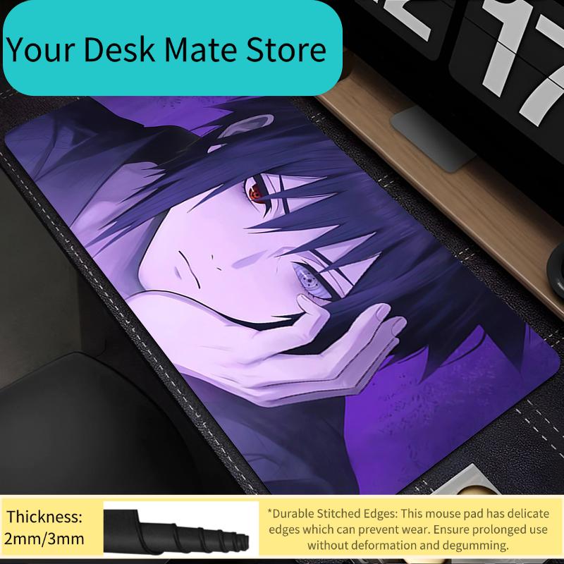 Mouse Pad Naruto Sasuke Gaming Accessories Gabinete Gamer PC Computer Desk Mat Non Slip Keyboard Pad Tablet xxl Mousepad