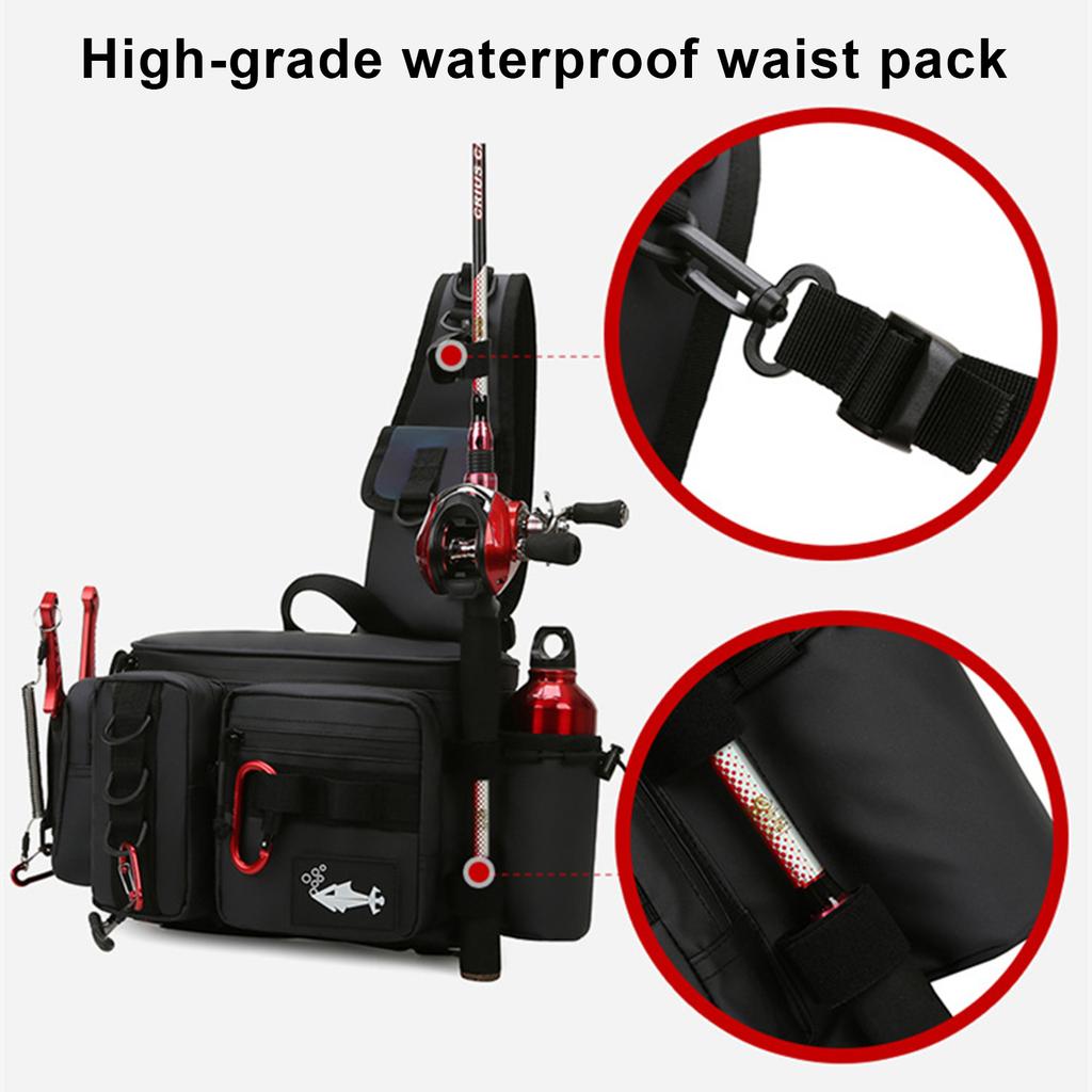 Multifunctional Fishing Bag Multi-Pocket Fishing Backpacks Fishing Tackle Storage Bag for Fishing Outdoor Camping Hiking