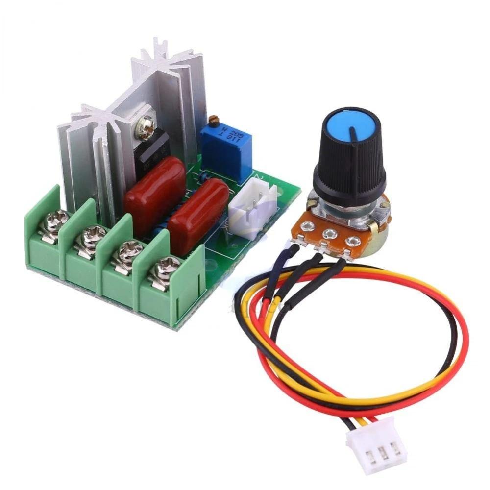 1PC 2000W Power module AC 220V Voltage Regulator SCR Voltage Regulator High Power Dimming Dimmer Motor Speed Controller Module