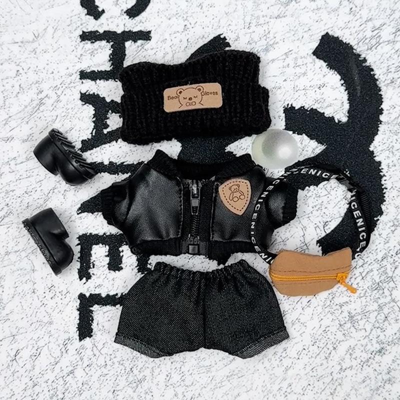 Pro 17cm Labubu Oblečení Módní Špionážní Set Kombinézy Vlněné Čepice 3.0 Labubu Oblečení Náhrdelníky Boty Sluchátka Panenky Doplňky Hračka