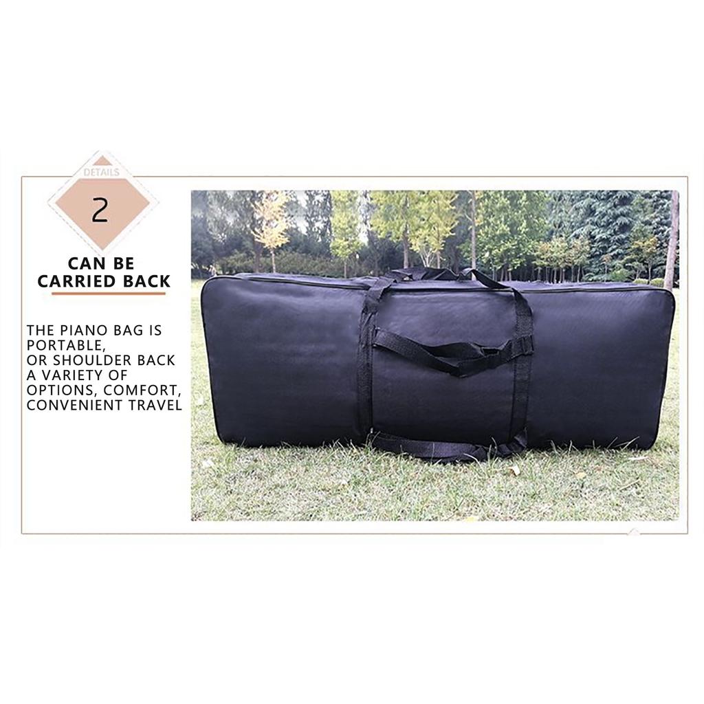 61- Keyboard Bag Thick Padded Protective , Portable, Waterproof, Shockproof for Electronic Organ and Piano