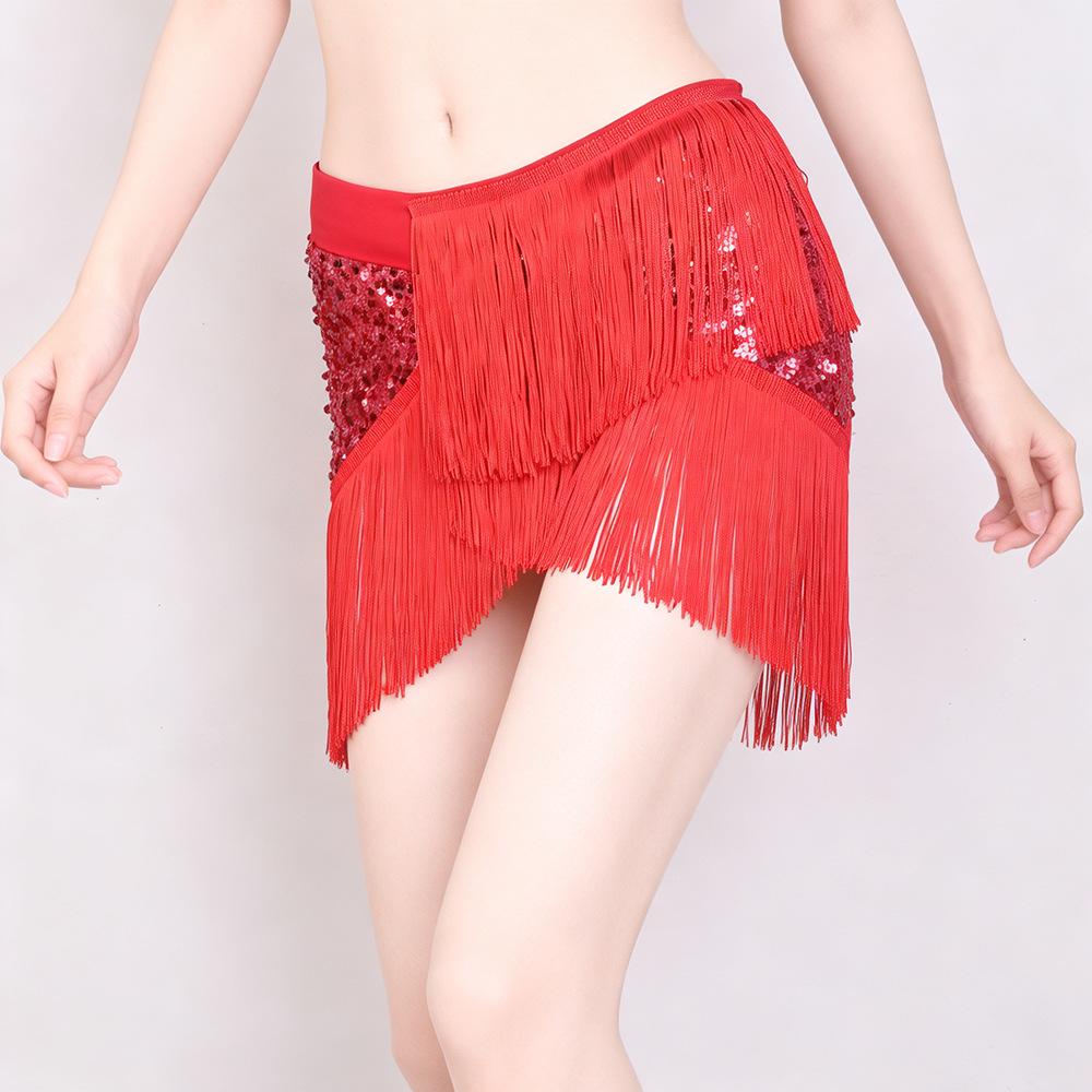 Sequin Fringe Belly Dance Hip Scarf for Eastern, Jazz, and Indian Dance Performances