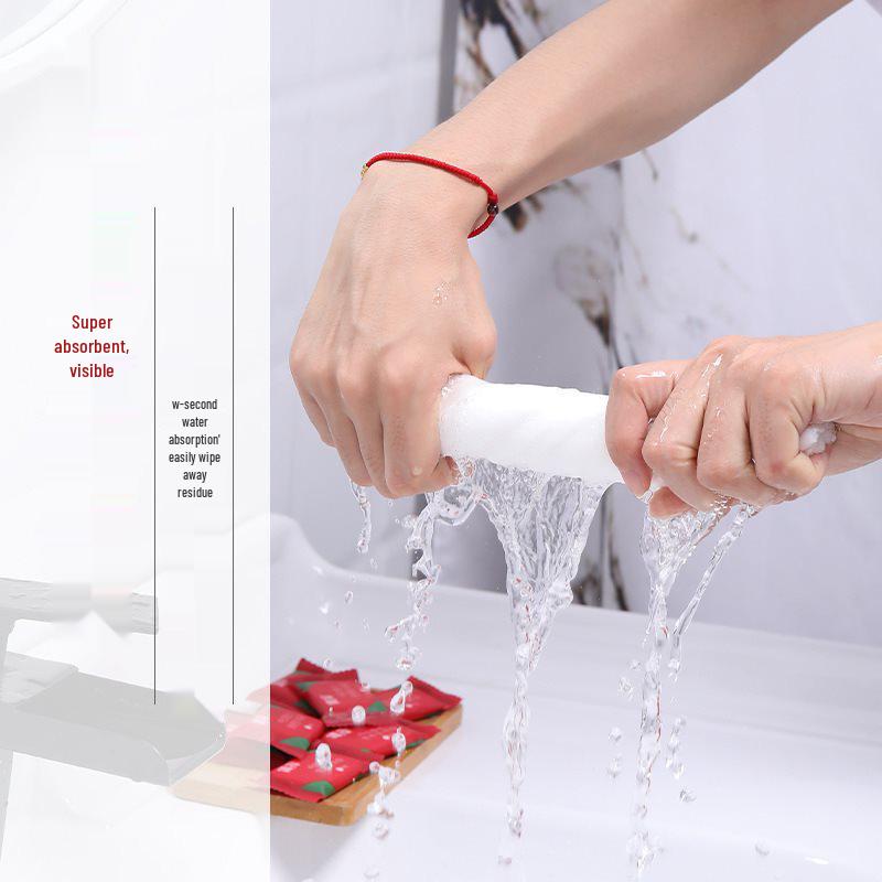 Tragbare Verdickte Einweg-Make-up-Entfernungstücher - Kleine Quadratische Komprimierte Gesichtstücher für Reisen