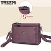 Soft Faux Leather Crossbody Bag, Retro Wristlet Handbag, Fashion Clutch Purse For Women