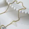 2 pieces of artificial pearl chain nail accessories Y2K metal DIY nail accessories, short nails French tips