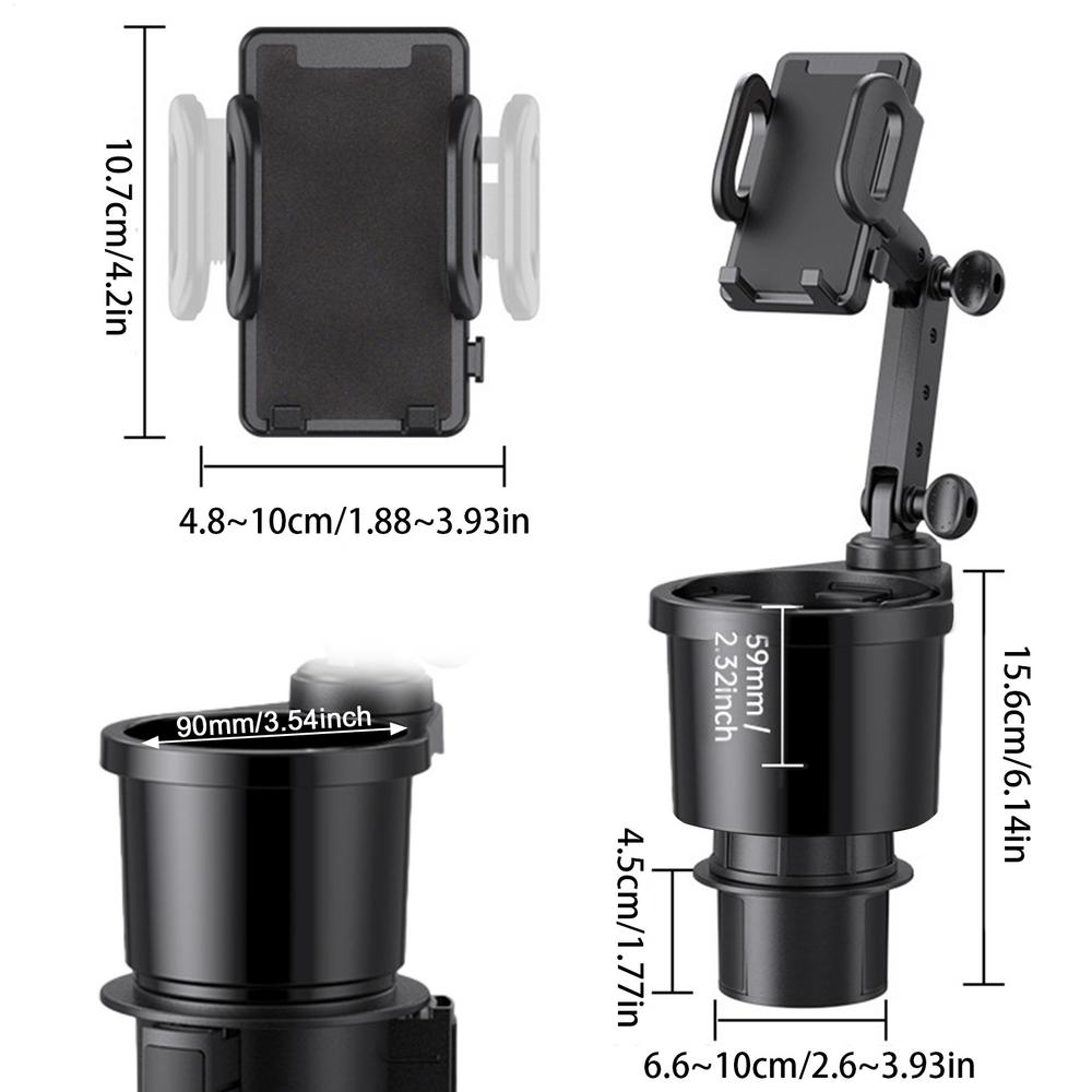 

Auto Drink Holder Expander Drink Holder Eating Trays Car Drink Cup Base 360 Rotation Car Gadgets Multifunctional For Drive Road