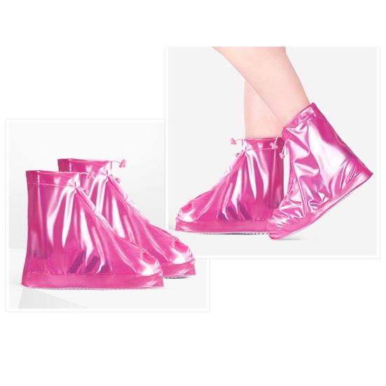Waterproof Reusable Shoe Covers Non-Slip Rain Shoe Covers Shoe Protectors with Zipper And Drawstring for Men Women Rain Snow Mud Protection