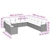11 Piece Garden Sofa Set with Cushions Brown Poly Rattan