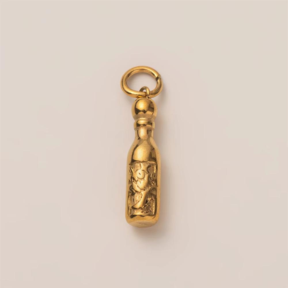 18K Gold Plated Stainless Steel Adjustable Chain with Fruit Pendant for DIY Jewelry
