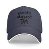 Washed Mens Baseball Cap Worlds Okayest DM Trucker Snapback Caps Dad Hat DnD Game Golf Hats