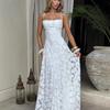 Sexy Halter Strap Slim Long Dress Women Sling Jacquard Design Dress