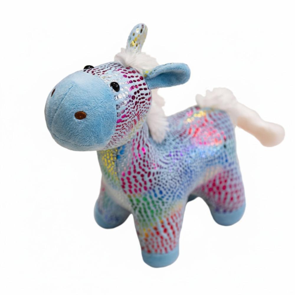 

Creative 2026 Horse Plush Doll Cute Zodiac Pony Figurine Adorable Horse Plush Toys Festive Decor 22cm синій