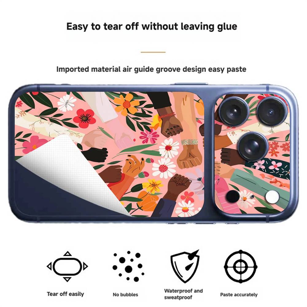 Feminist Feminism Aesthetics Girl Wrap Sticker for iPhone17 pro/17pro max Phone Decal Skin Rear Protector Case Film Full Cover