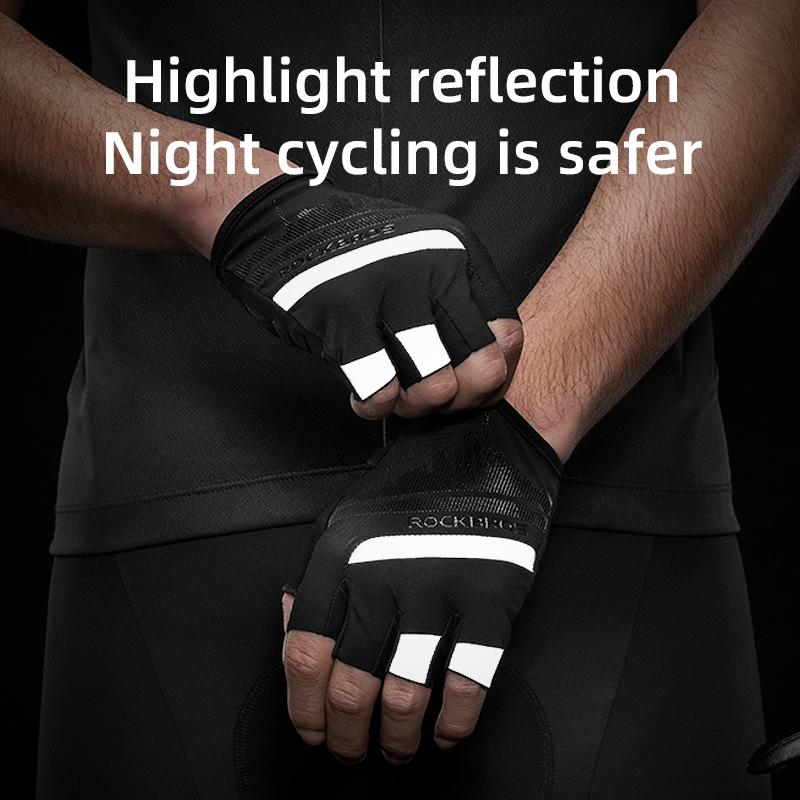 ROCKBROS Cycling Gloves Spring Autumn Summer Full Finger Bike Gloves Reflective Breathable Sports MTB Road Bicycle Gloves