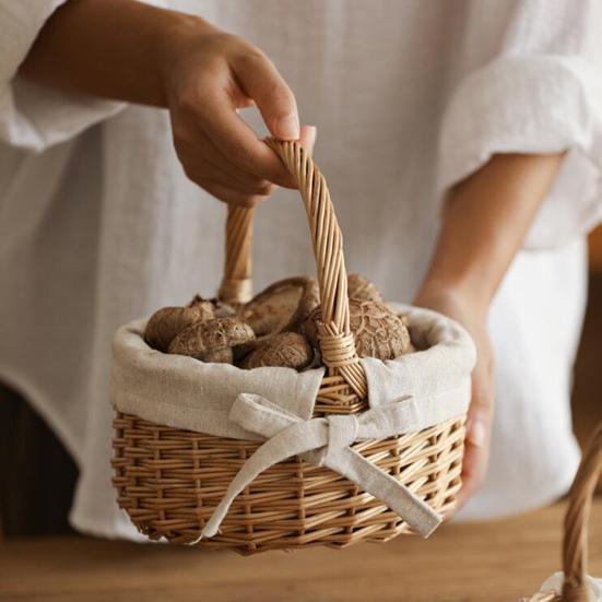 Bryllupskurv Bue-knute med stor kapasitet Flerbruks bryllup brudepike blomsterkurv for frukt