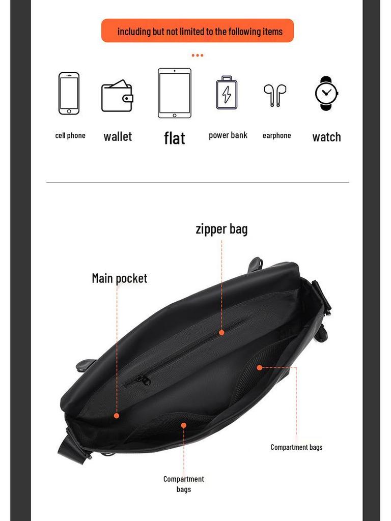 Men's Japanese Casual Trend Crossbody & Shoulder Bag - Functional, Large Capacity Backpack