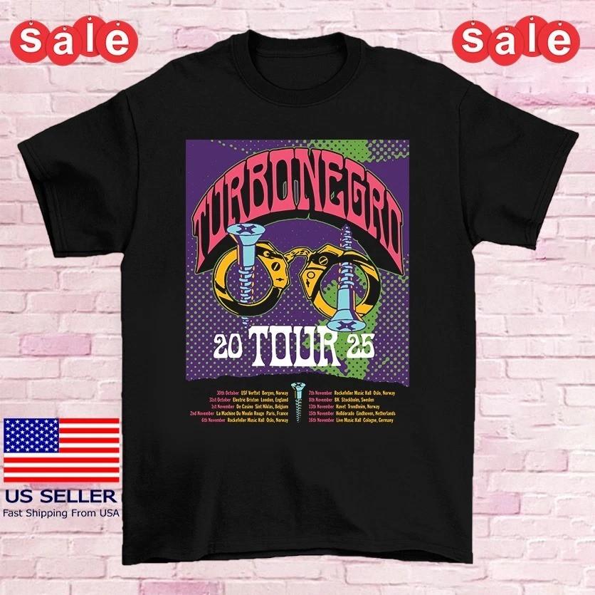 Turbonegro Band Tour 2026 Black Cotton T Shirt Full Size S-5XL BL2015 XXXL