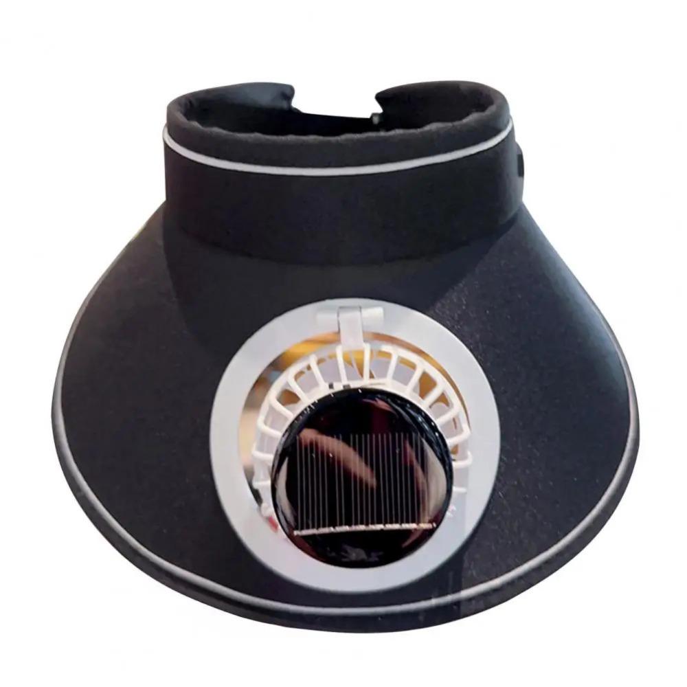 Solar Powered Fan Outdoor Visor Hat Breathable Beach Sunshade Hat Fashion Sun Hat with Fan  Summer