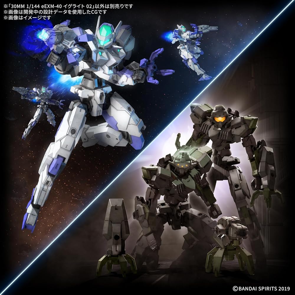 Bandai Spirits 30MM eEXM-40 Ignight 02 2-Pack Color-Coded Plastic Model Kit 1/144 Scale