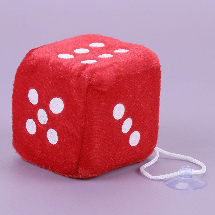 Plush Dice Party Pendant Soft Fluffy Car Decoration