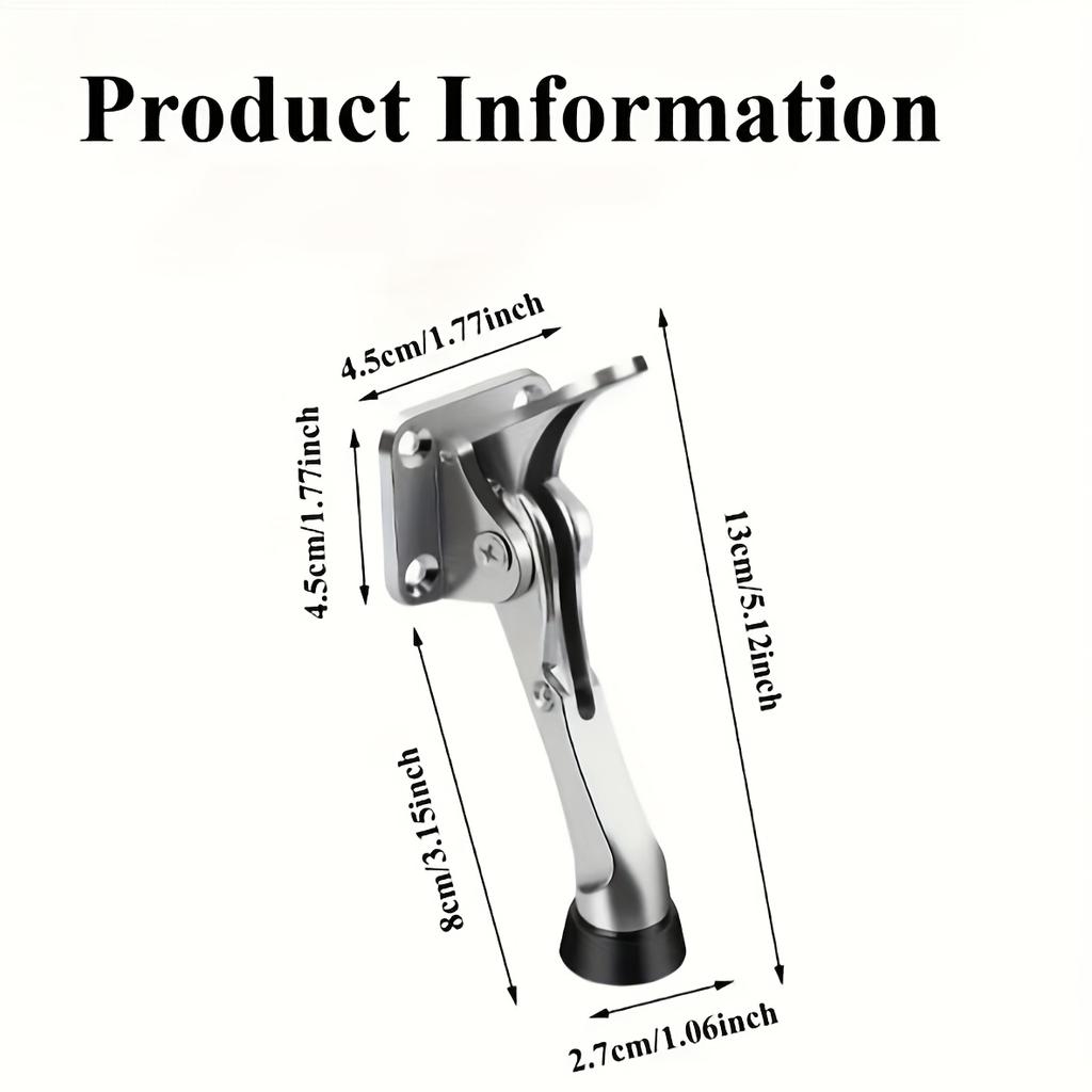 Kick-Proof Door Stopper Suitable For Door Bottom, Heavy-Duty Design For Indoor/Outdoor Commercial Use. Door Wedge,Anti-Pinch Door Stopper