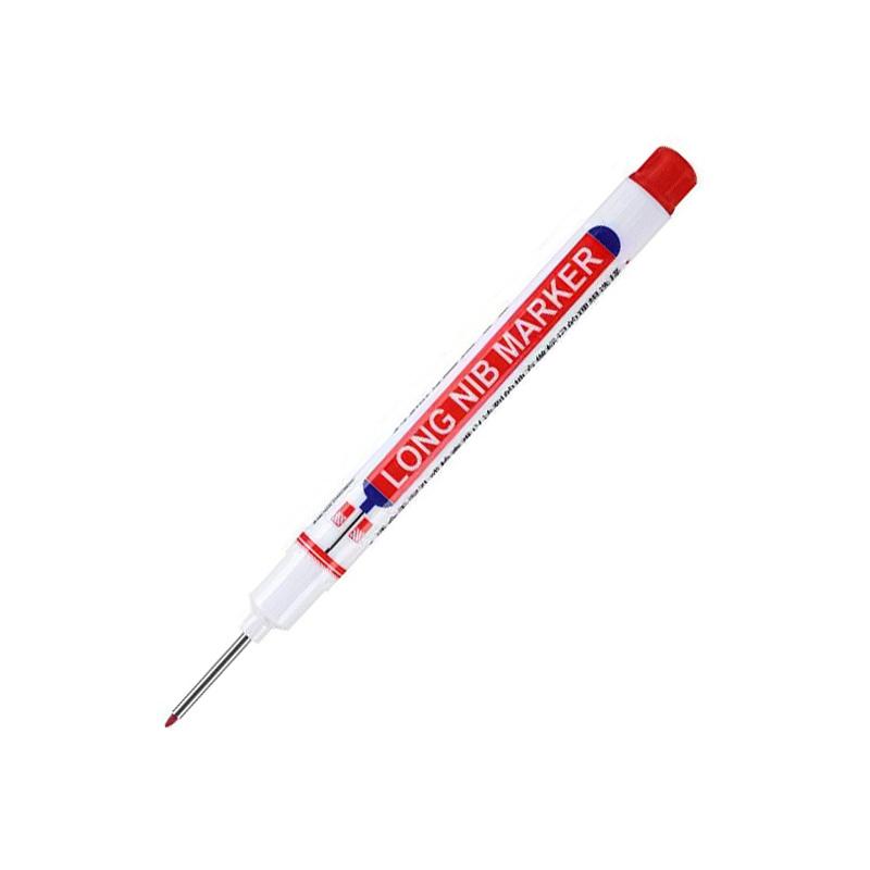 20MM Röd/Svart/Blå/Vit Tusch Långhuvudmarkörer Badrum Träbearbetning Dekoration Flerfunktions Djup Hålsmarkörpennor