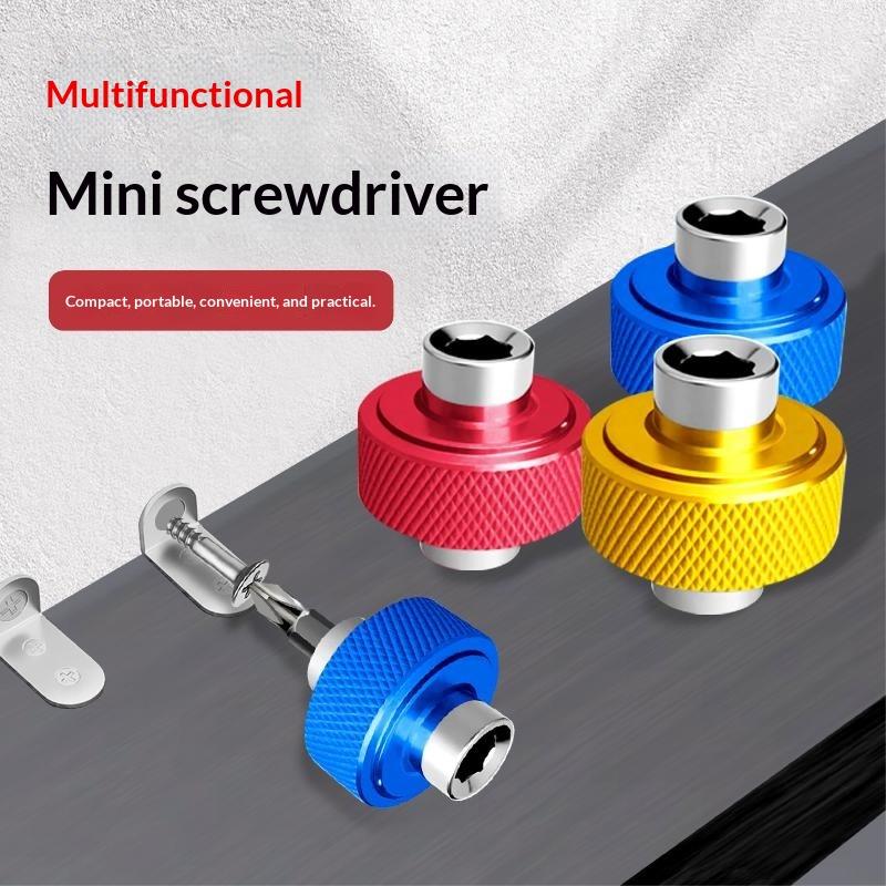 Mini Ratchet Screwdriver 1/4 Inch Socket Bit Adapter Compact Portable Anti Slip Hand Tool For Electronic Equipment Repair