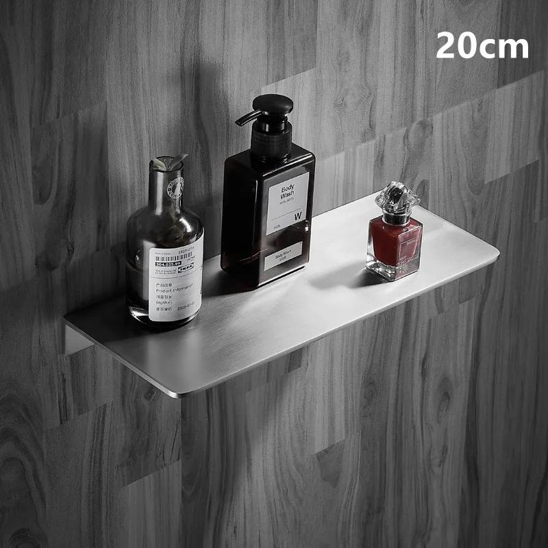 304 Stainless Steel Bathroom Storage Rack Brushed Chrome Shower Rack Corner shelf 20/30/40/50cm Multifunctional Bathroom Hardwa