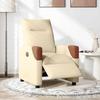 Electric Recliner Chair Cream Fabric