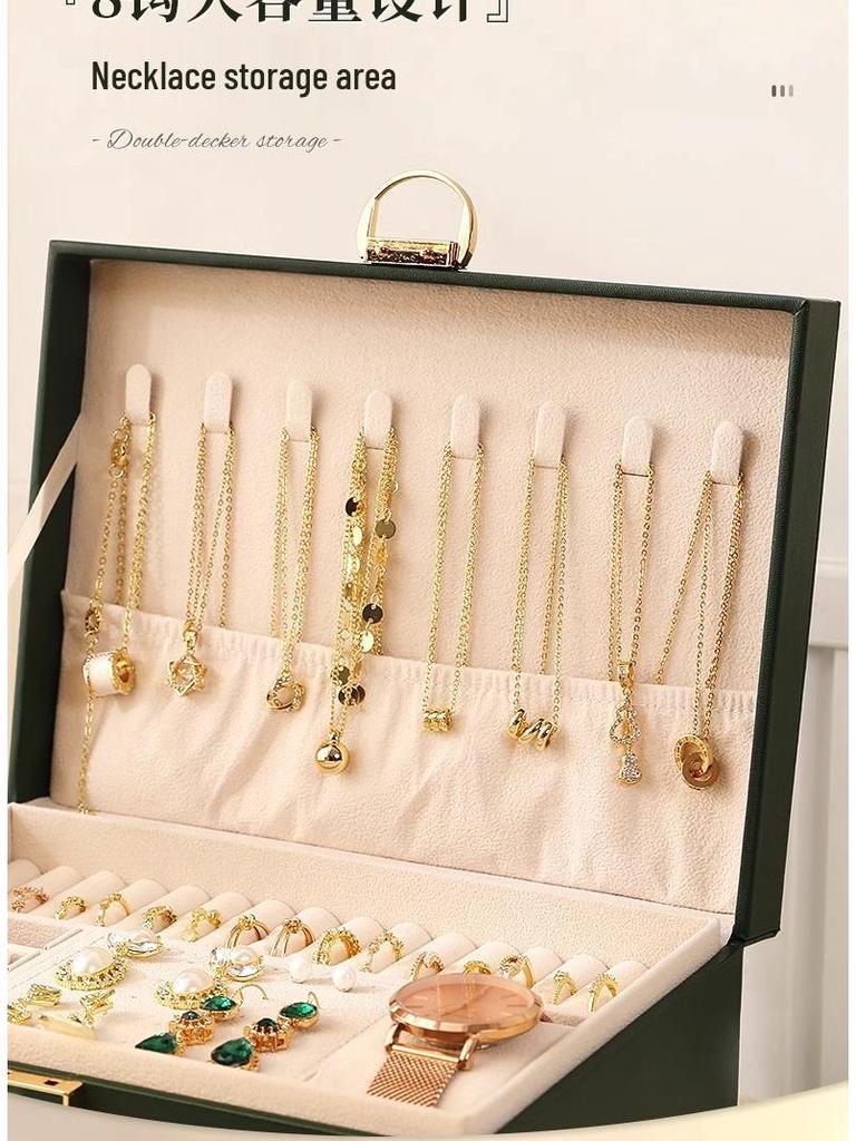 Luxury Anti-Oxidation Jewelry Storage Box: Large Capacity for Rings, Earrings, Necklaces, and Bracelets
