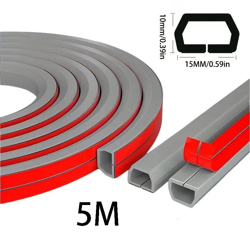 1Roll 118" Cable Management Sleeve - Self-Adhesive PVC Cord Hider for Wall & Floor, Insulated Wire Cover
