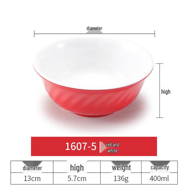 Melamine Two-Tone Twill Serving Bowl