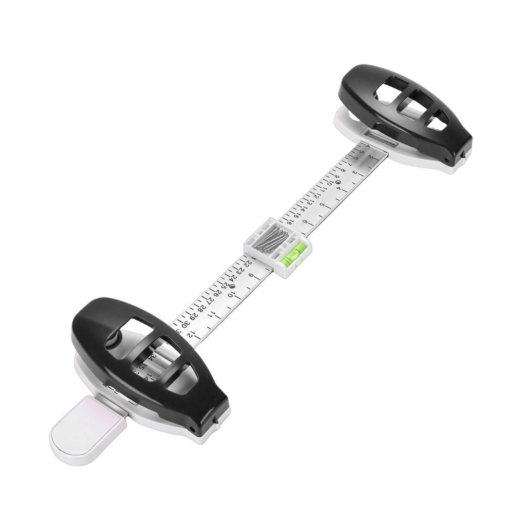 Picture Hanging Level Tool ABS Frame Positioning Tool Alignment Ruler with Built in Level for Accurate Wall Decoration