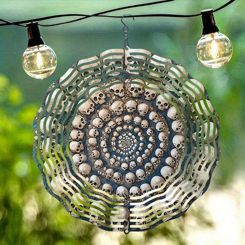 Balkon Bahçe Dekoru için 360 Derece Kancalı 10 İnç Asılı Rüzgar Gülü İlkbahar Yaz Dış Mekan Süsü