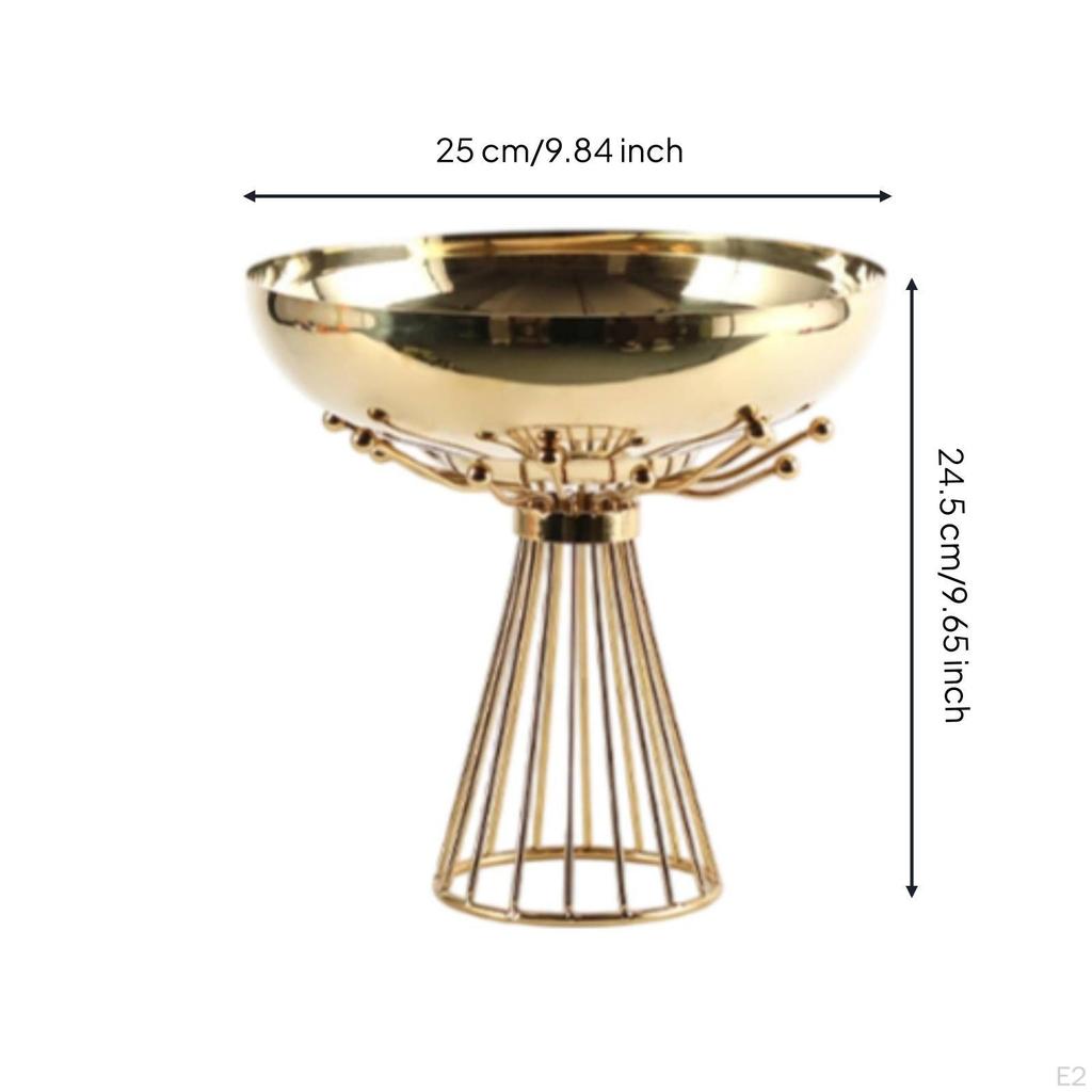 Fruit Bowl with Pedestal Modern holder Decorative for Tabletop, Living Room, Dining