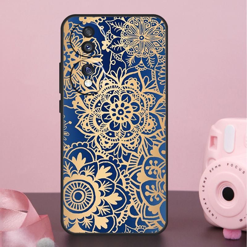 Elegant Mandala Floral Design Case For Honor 200 400 Pro 50 70 90 X9a X9b X9c X9d X8b X8c Win Magic 7 Lite 5 6 8 Pro Cover
