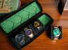 RIGICASE Hard Watch Travel Case Portable Display Storage Organizer Box with Soft Foam Pillow 4-Slot Men's Roll,