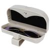 Car Sun Visor Glasses Case Holder Kit with Tickets Clips Storage Sunglasses Organizer UniversalBeige