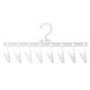 Clothes Drying Hanger with 8 Clips Hanging Drying Rack,Drip Foldable Hanging Rack Drying Towels Bras Baby Clothes Gloves Plastic
