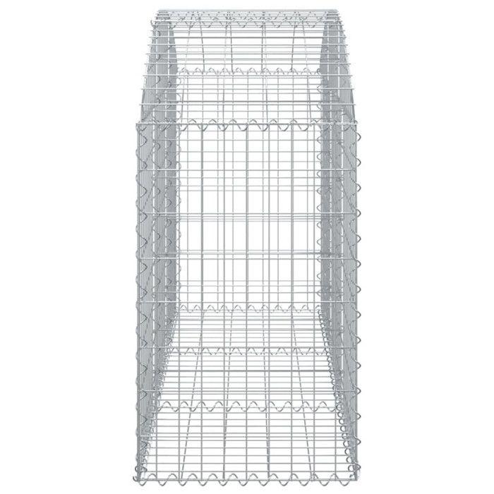 VidaXL Panier de Gabions Arqué Cage à Gabion Mur de Gabion Panier à Pierre Gabion pour Pierre Jardin Patio Extérieur 153454