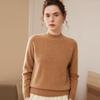 Women's New Fall/Winter Thick Cashmere Sweater, Half-High Collar Loose Knit, Plus Size Pullover Base Layer.