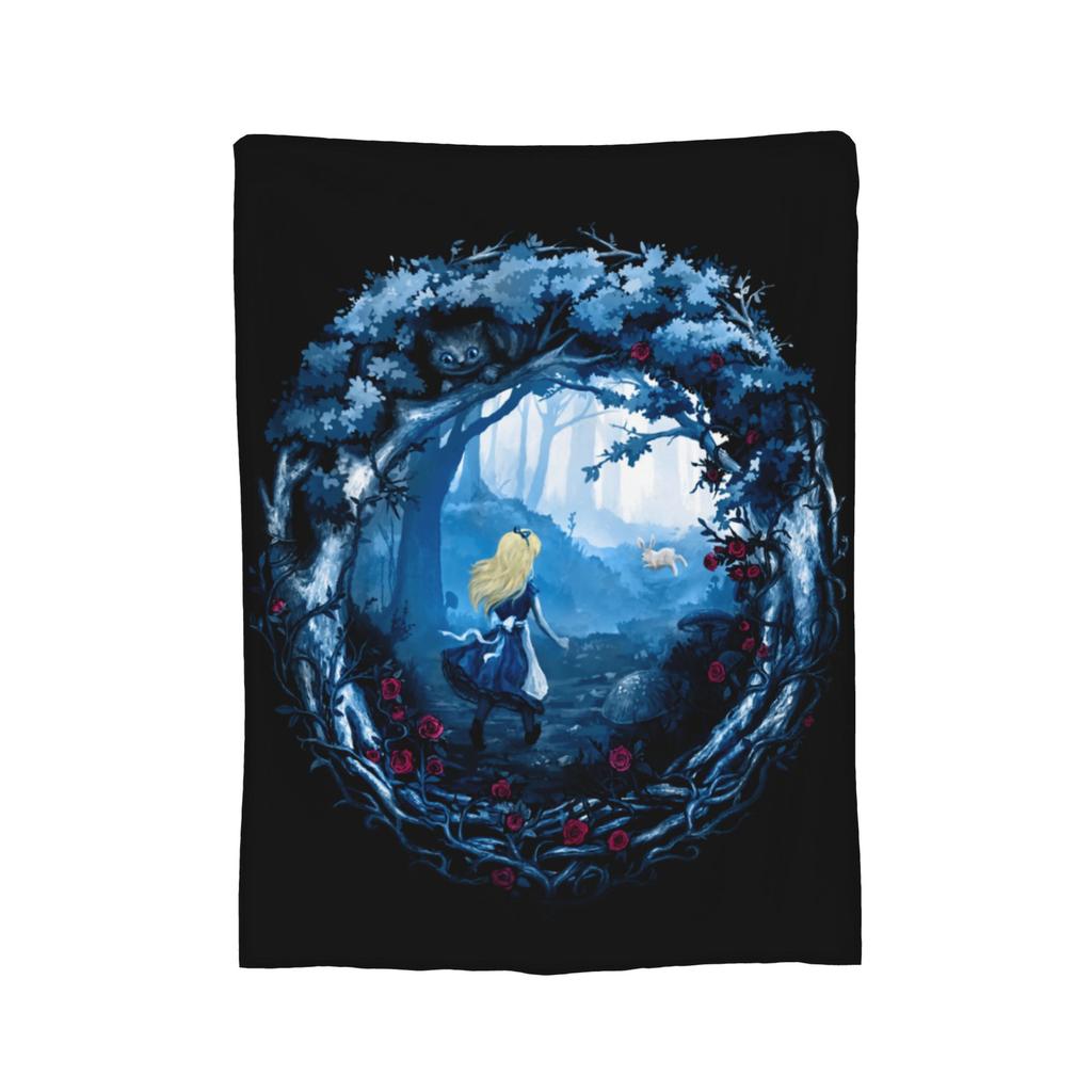 Alice In Wonderland Knitted Blanket Plush Throw Blanket Bed Sofa Decoration Soft Warm Bedsprea,