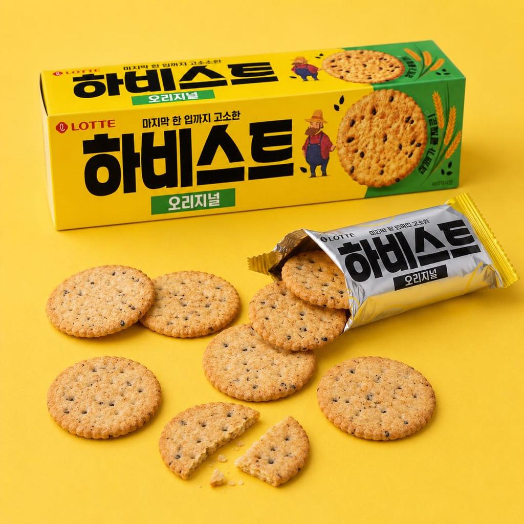 Lotte Harvest Black Sesame Crackers 100g