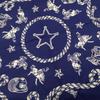 Trifong Bandana Navy Cotton 100% Adult Handkerchief Stylish Unisex Bullfighting Pattern 55cm x 55cm